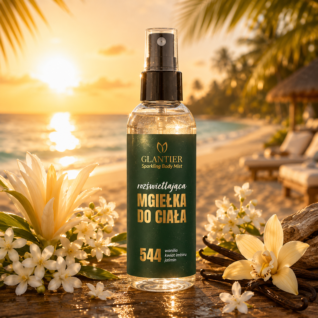 Glantier 544 Body Mist Damen mit Glow Effect - 100ml
