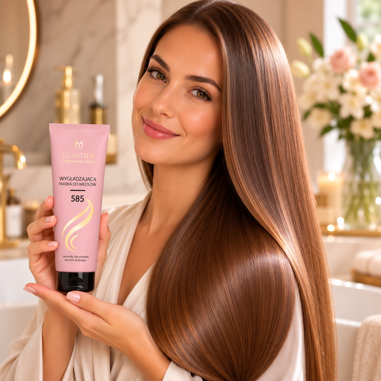 Glantier 585 Haarmaske - Intensive Glättung & Seidiger Glanz - 200ml