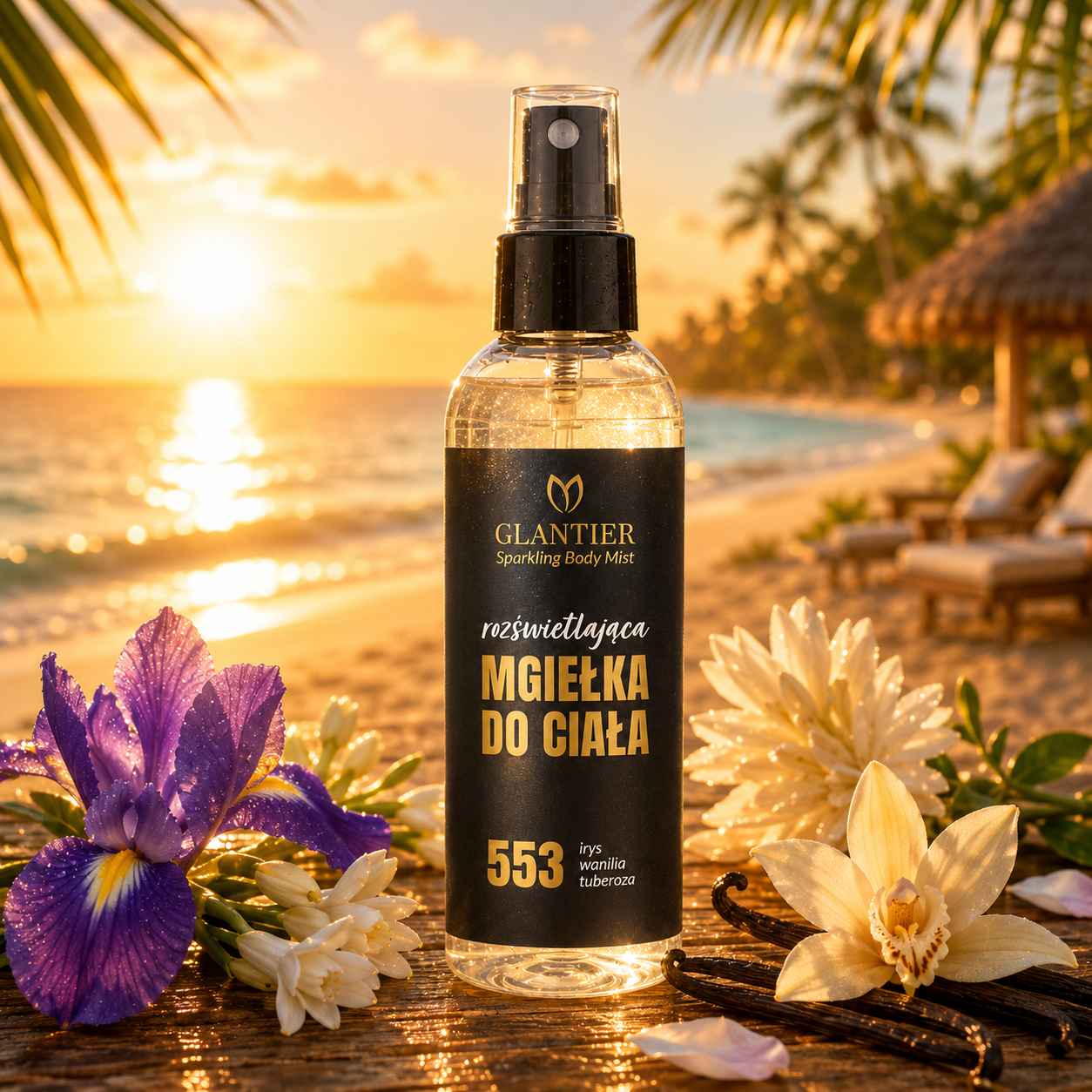 Glantier 553 Body Mist Damen mit Glow-Effect 100ml